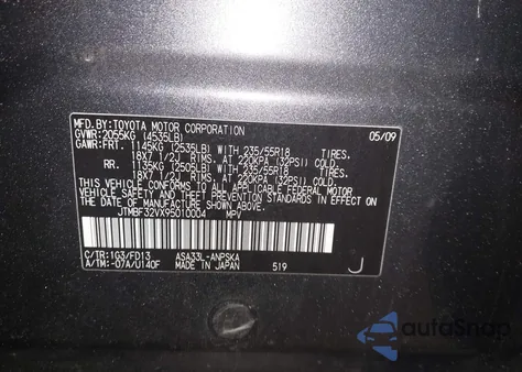 2009 Toyota Rav4 Sport from USA, damaged, VIN JTMBF32VX95010004